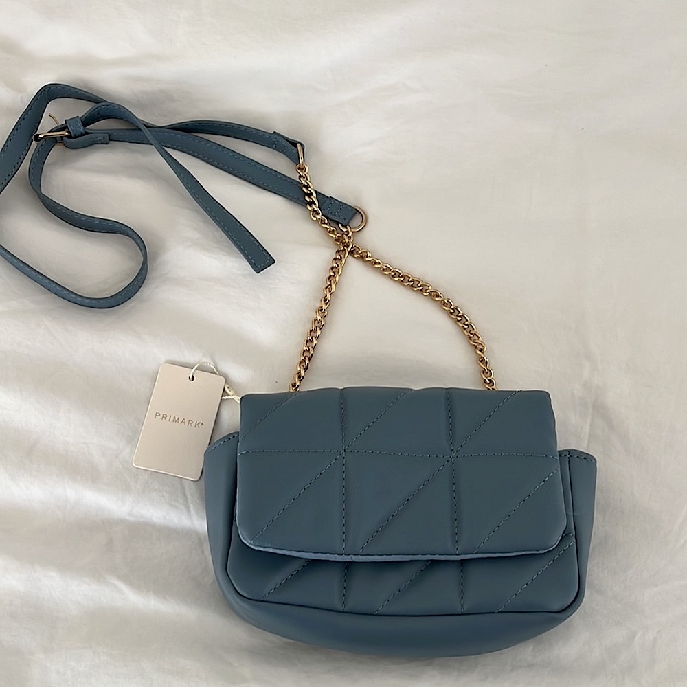 Primark Blue & Gold Quilted Purse - Picture 1 of 11